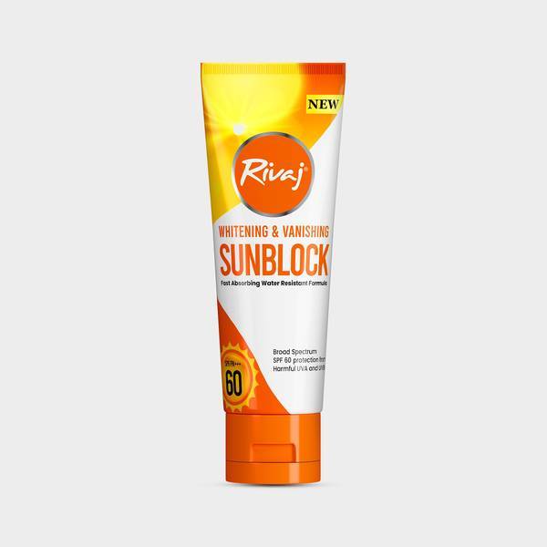 Rivaj UK Sunblock SPF 60 - 40ml | Broad Spectrum Sunscreen