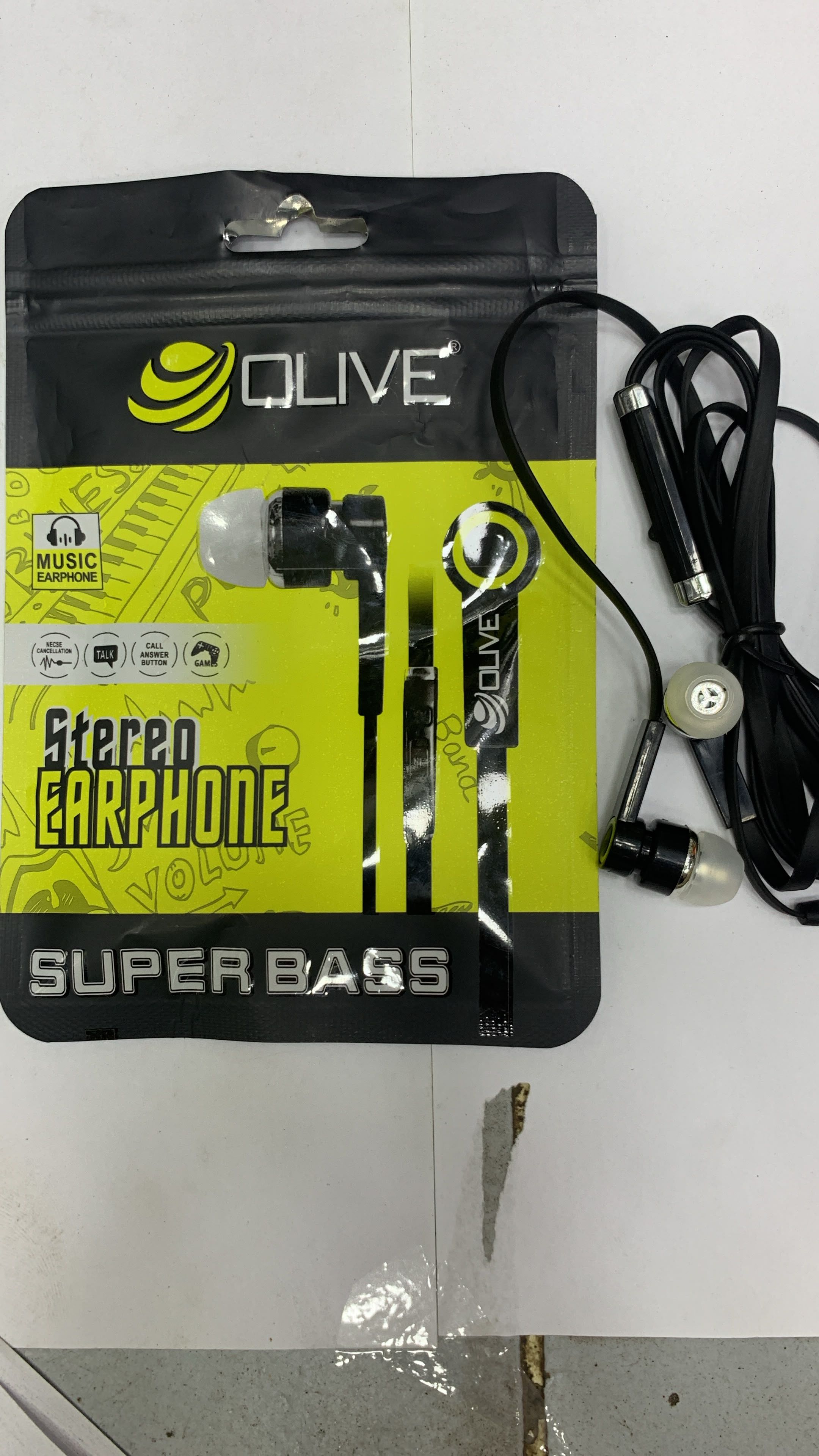 Olive Super Bass Stereo Earphone