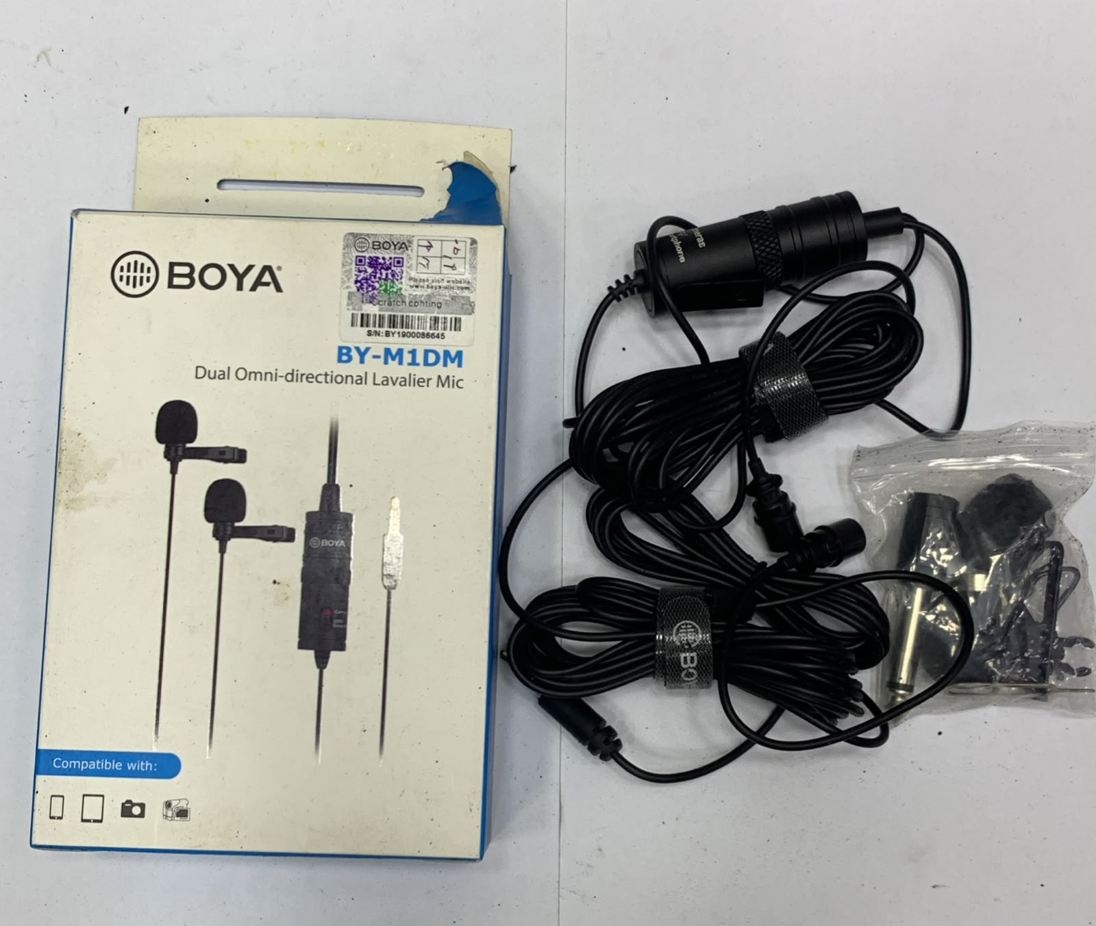 Boya BY-M1DM Dual Lavalier Microphone for Dual Interview Recording