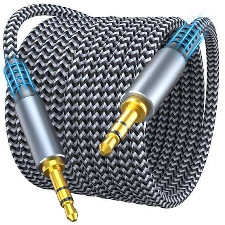 Premium 3.5mm to 3.5mm AUX Audio Cable - High Fidelity Braided Cord