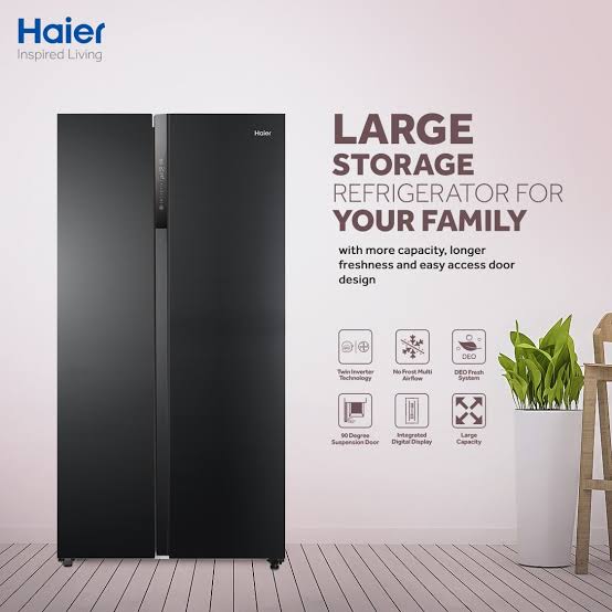 Haier HRF-622 IBG Inverter Refrigerator - Side-by-Side, No Frost | Best Price Pakistan
