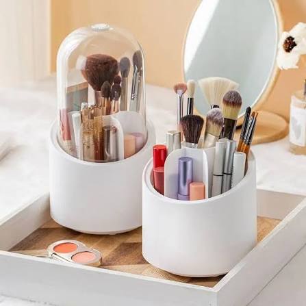 Covered Rotating Brush Holder for Makeup & Stationery | Multipurpose Organizer Pakistan