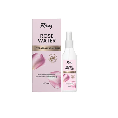 Rivaj UK Rose Water Facial Mist 100ml - Hydrating & Refreshing Spray