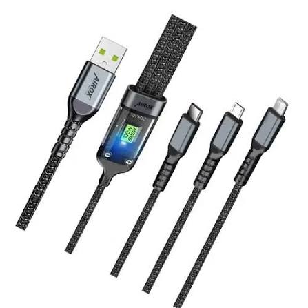 AIROX CB100 3-in-1 Fast Charging Cable - Universal USB Data Cable
