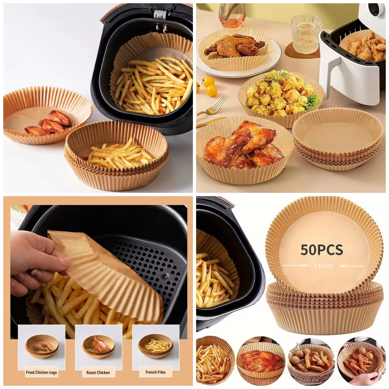Non Stick Air Fryer Paper 50pcs