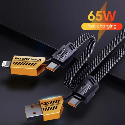 4-in-1 Universal Fast Charging Cable - Multi-Port USB Data Cable for All Devices
